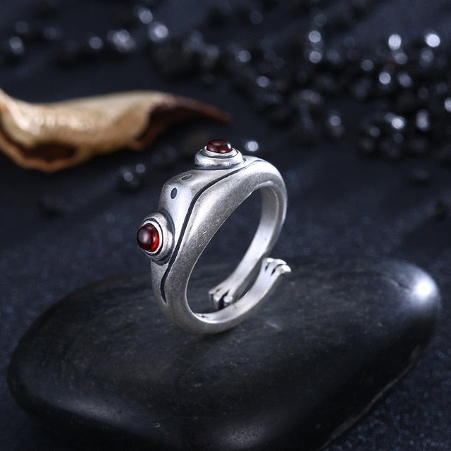 Silver Frog Ring
