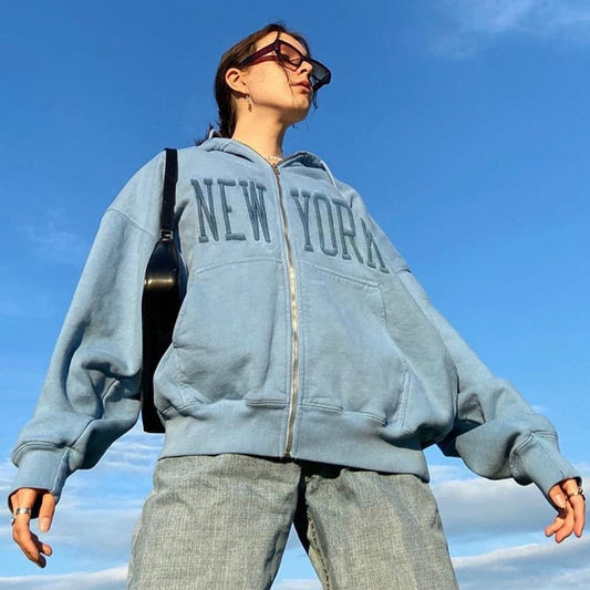 Dressbetty - Embroid Zip Up Hoodies