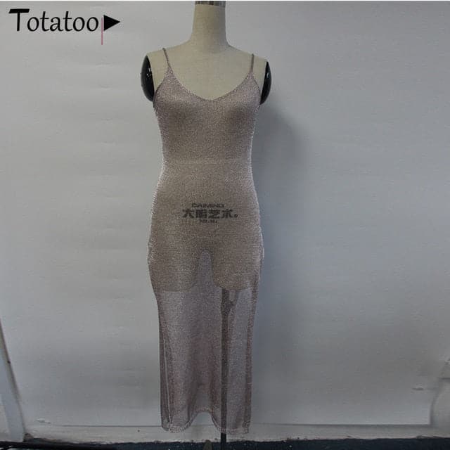 Summer Long Sleeve Back See Through Mini Dress