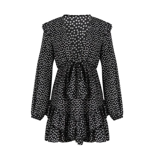 Dress Ruffle Short Mini Dress