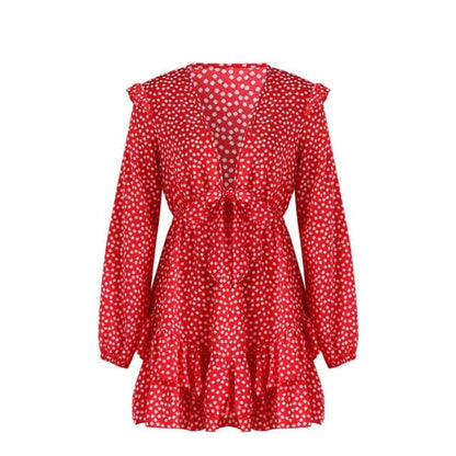 Dress Ruffle Short Mini Dress