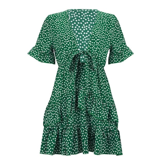 Dress Ruffle Short Mini Dress