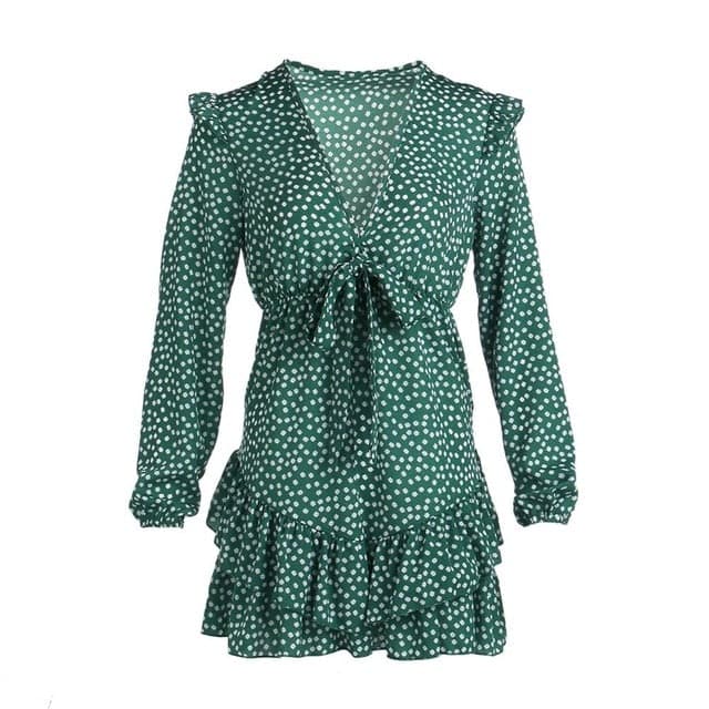 Dress Ruffle Short Mini Dress