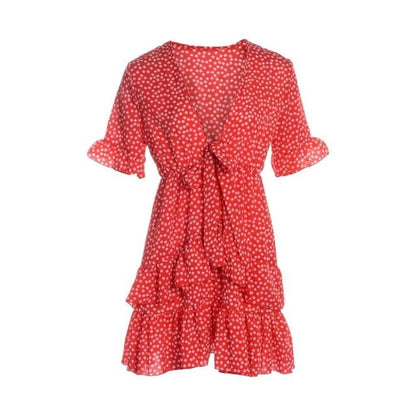 Dress Ruffle Short Mini Dress