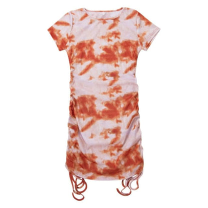 Summer Party Basic Dresses Short Sleeve Bodycon Stretch Mini Dress O Neck Slim Pencil Short