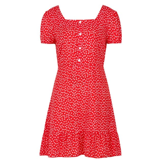 Dress Ruffle Short Mini Dress