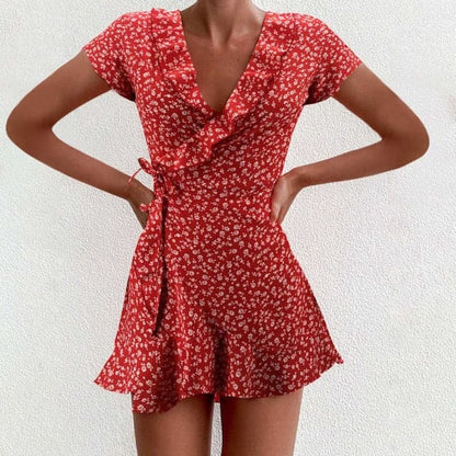 Dress Ruffle Short Mini Dress