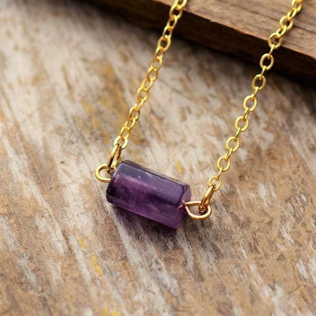 Healing Hexagon Crystal Necklace