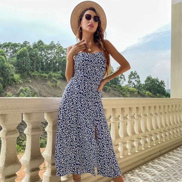 Summer Sleeveless Dress for Silk Maxi Robe Wedding Guest Long Dresses