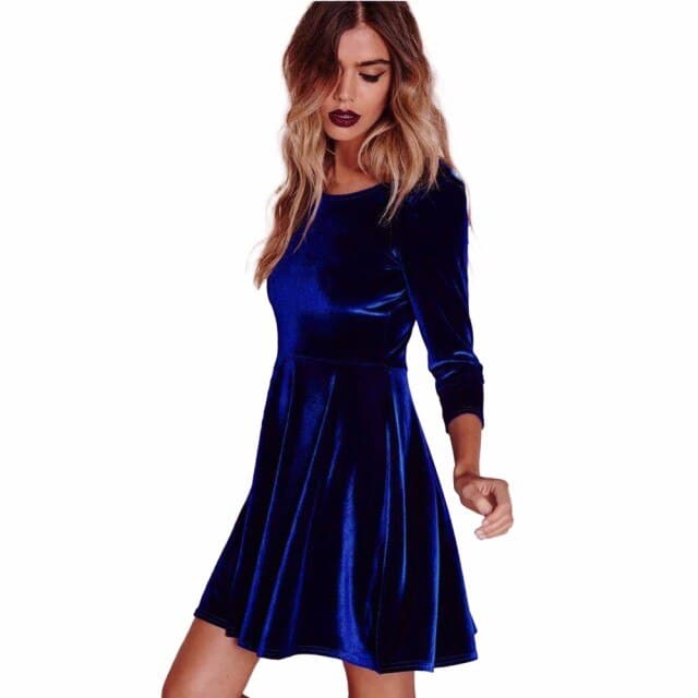 Large Size Xl Dress O-neck Lanterm Sleeve Slim Night Party Short Dress High Waist Long Dresses