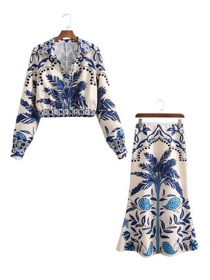 Mia Blouse & Long Skirt Set