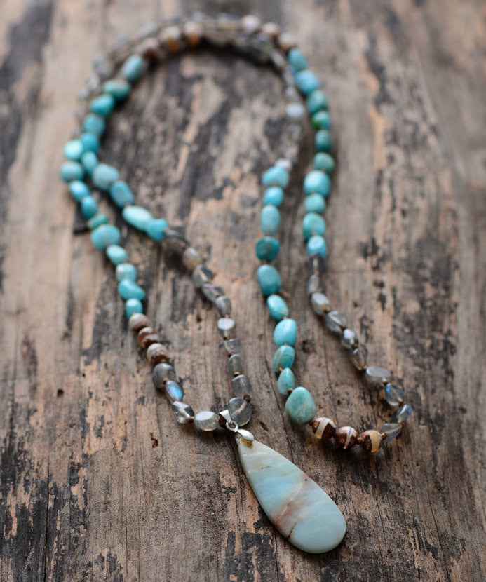 Amazonite & Labradorite Spiritual Necklace