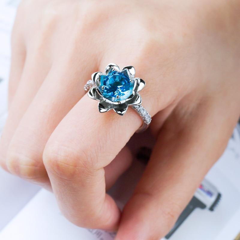 Blue Lotus Botanical Ring