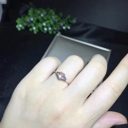 Blue Brilliance Moonstone Ring