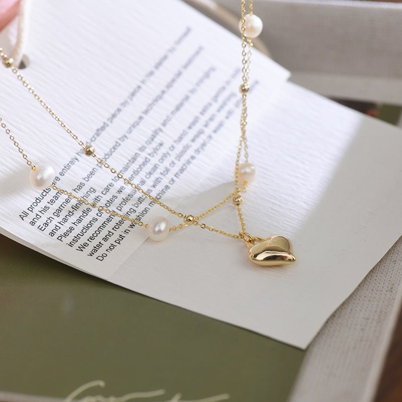 Lizzy Puffy Heart Necklace Set