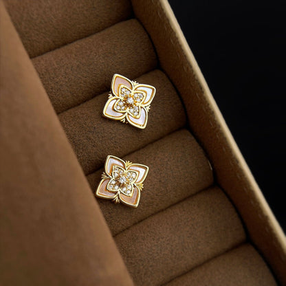 Quatrefoil Stud Earrings
