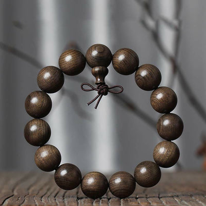 Rare Phoebe Zhennan Wood Spiritual Bracelet 15-25mm Beads