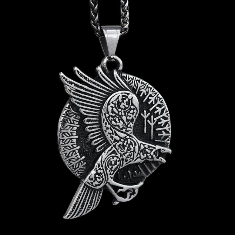Raven of Algiz Pendant