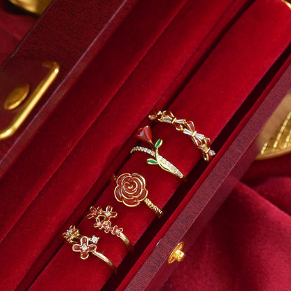 Red Camellia Ring