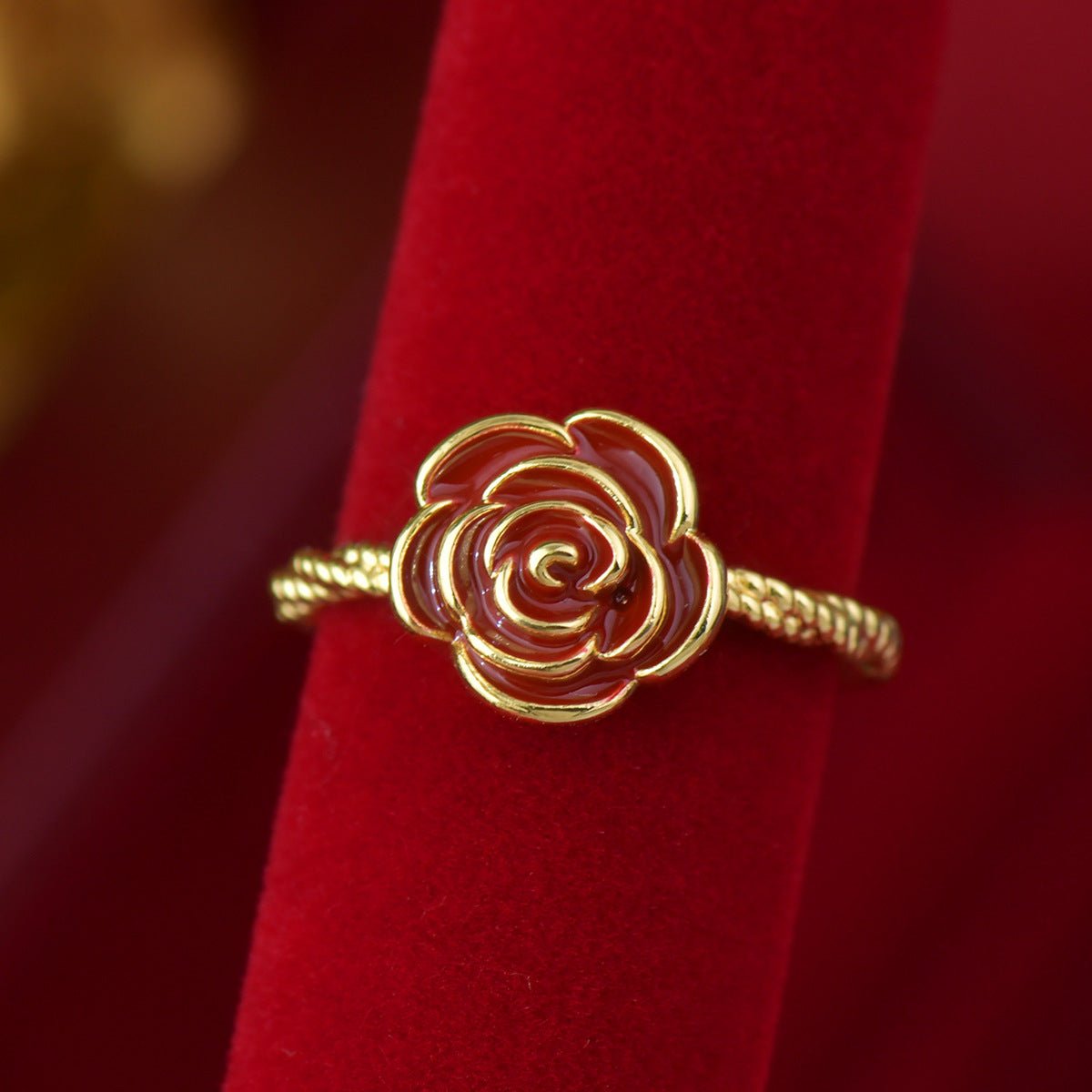 Red Camellia Ring