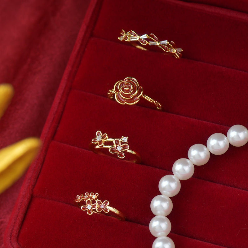 Red Camellia Ring