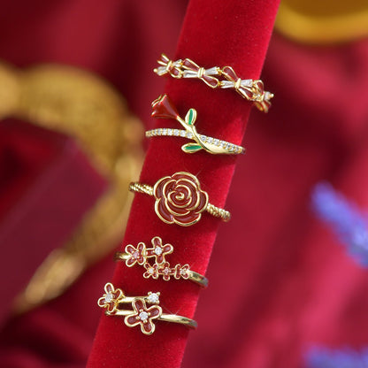 Red Camellia Ring