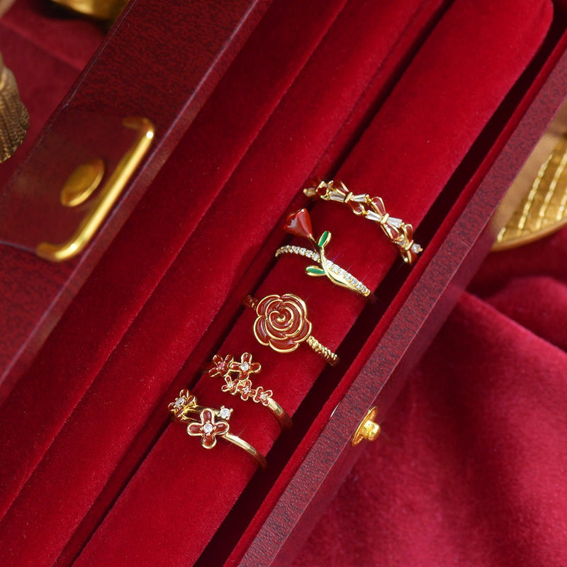 Red Camellia Ring
