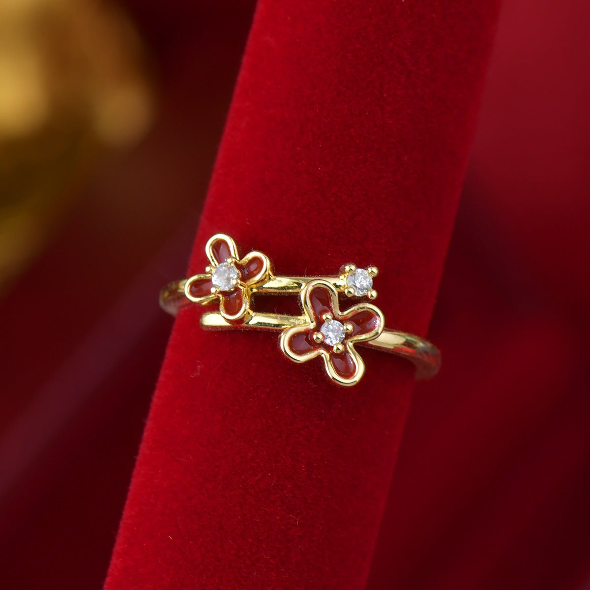 Red Starflower Ring