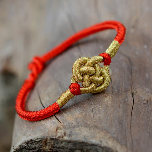 Red String Luck Strength Bracelet | Handmade Chinese Knotting