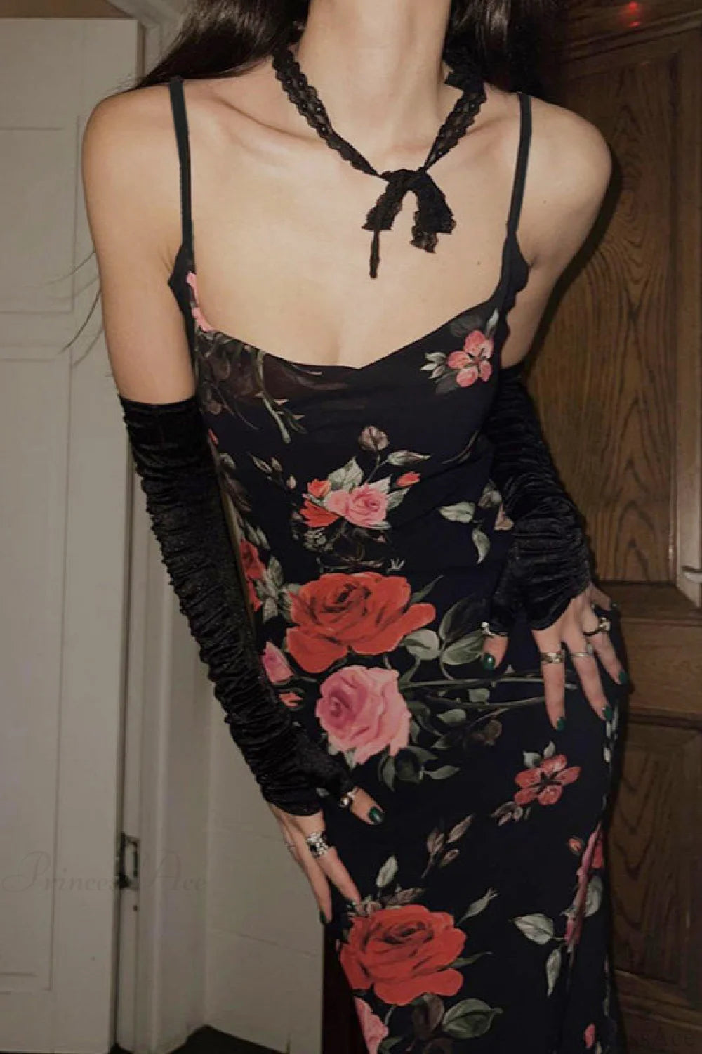 Retro Cami Fitted Bodycon Maxi Dress