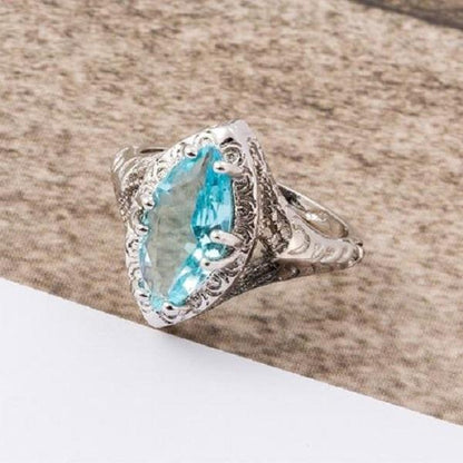 Blue Icy Snow Princess Ring