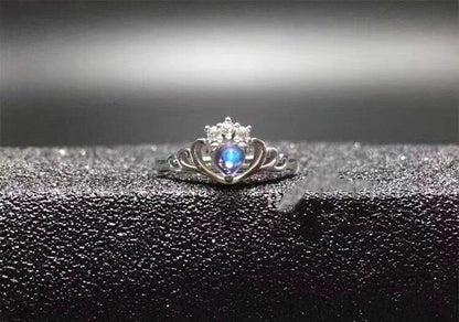 Blue Royalty Moonstone Ring Set