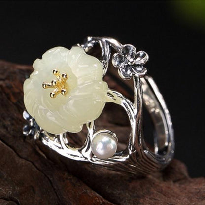 Cherry Blossom Silver Ring