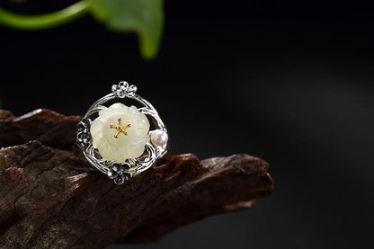 Cherry Blossom Silver Ring