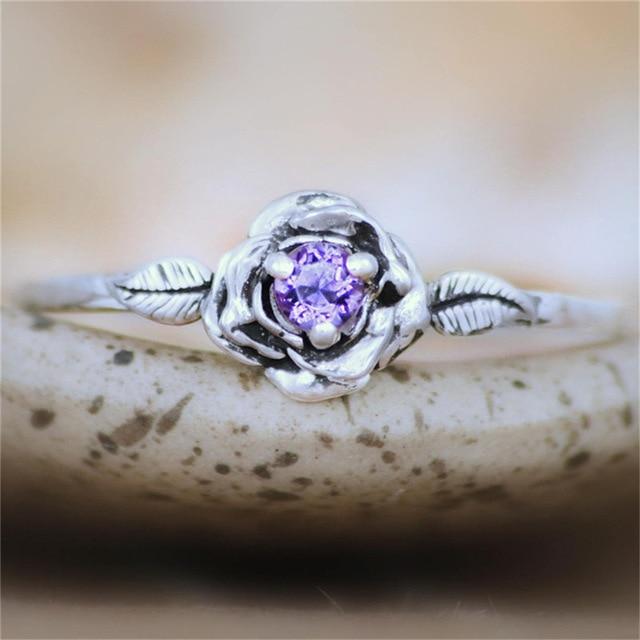 Colourful Crystal Rose Ring