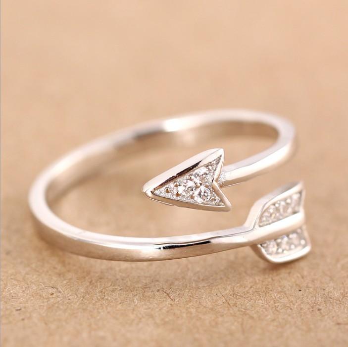 Crystal Arrow Wrap Ring