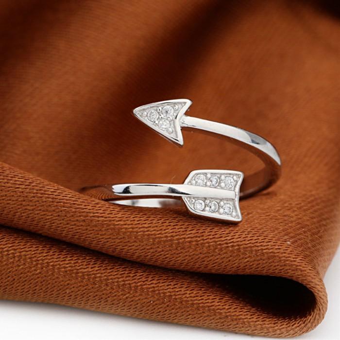 Crystal Arrow Wrap Ring