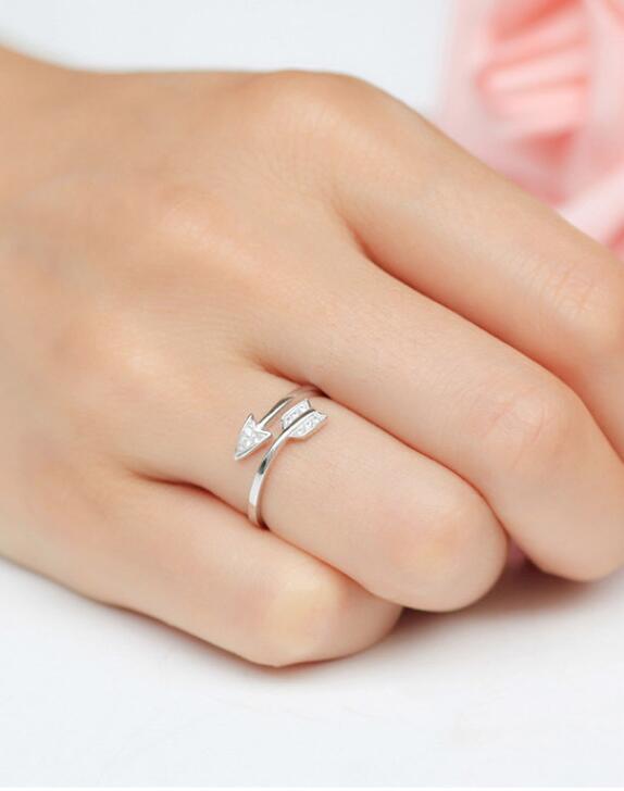 Crystal Arrow Wrap Ring