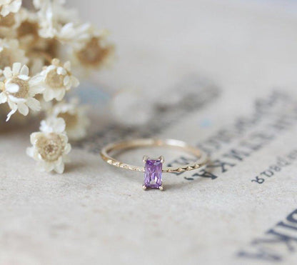 Dainty Amethyst Ring