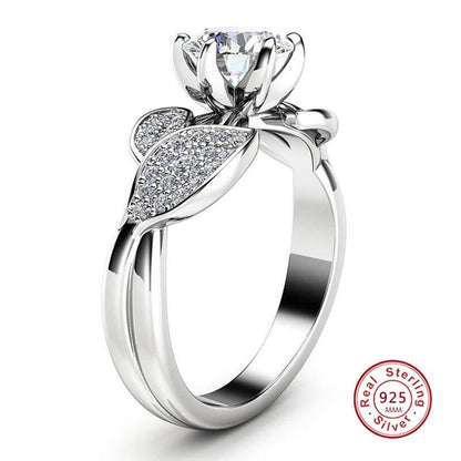 Dazzling Flower Sterling Silver Ring