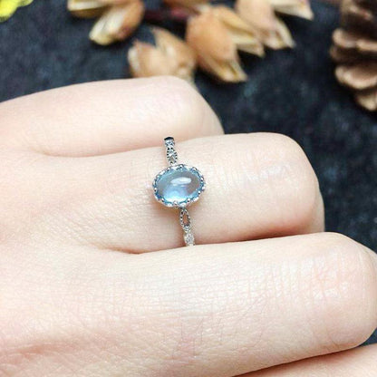 Blue Topaz Silver Ring