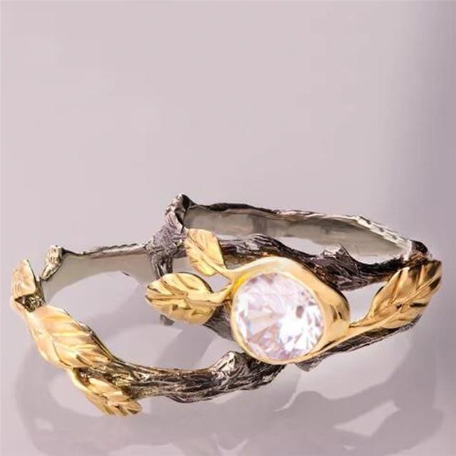 Golden Forest Goddess Ring Set