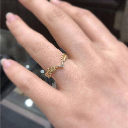 Golden Olive Wreath Ring