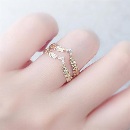 Golden Olive Wreath Ring