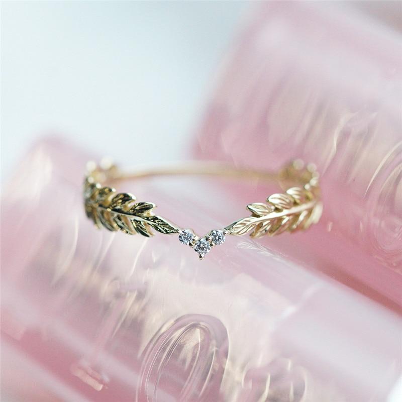 Golden Olive Wreath Ring