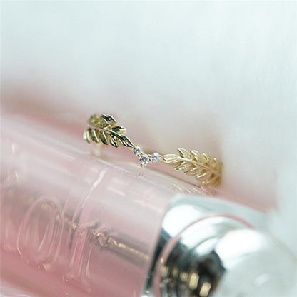 Golden Olive Wreath Ring