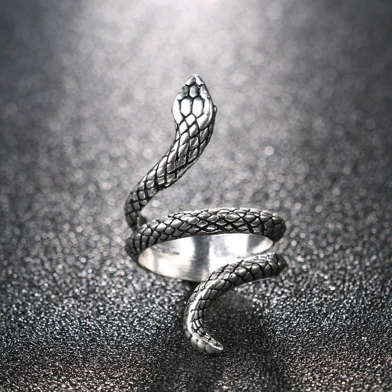 Gothic Style Snake Wrap Ring