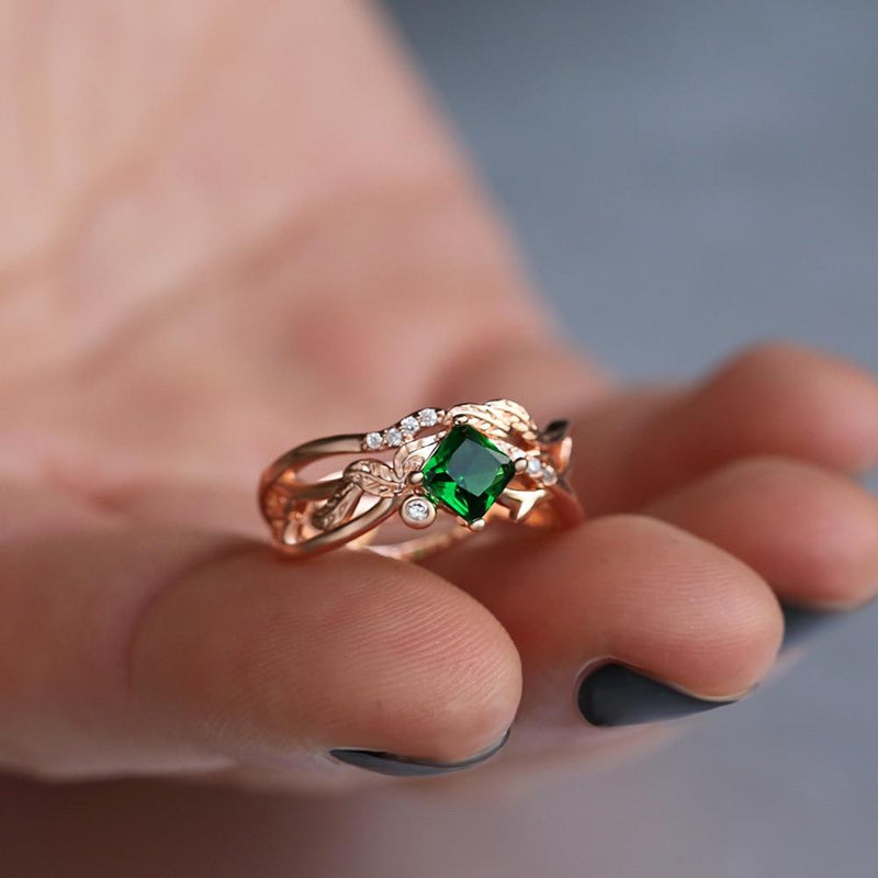 Green Forest Goddess Ring