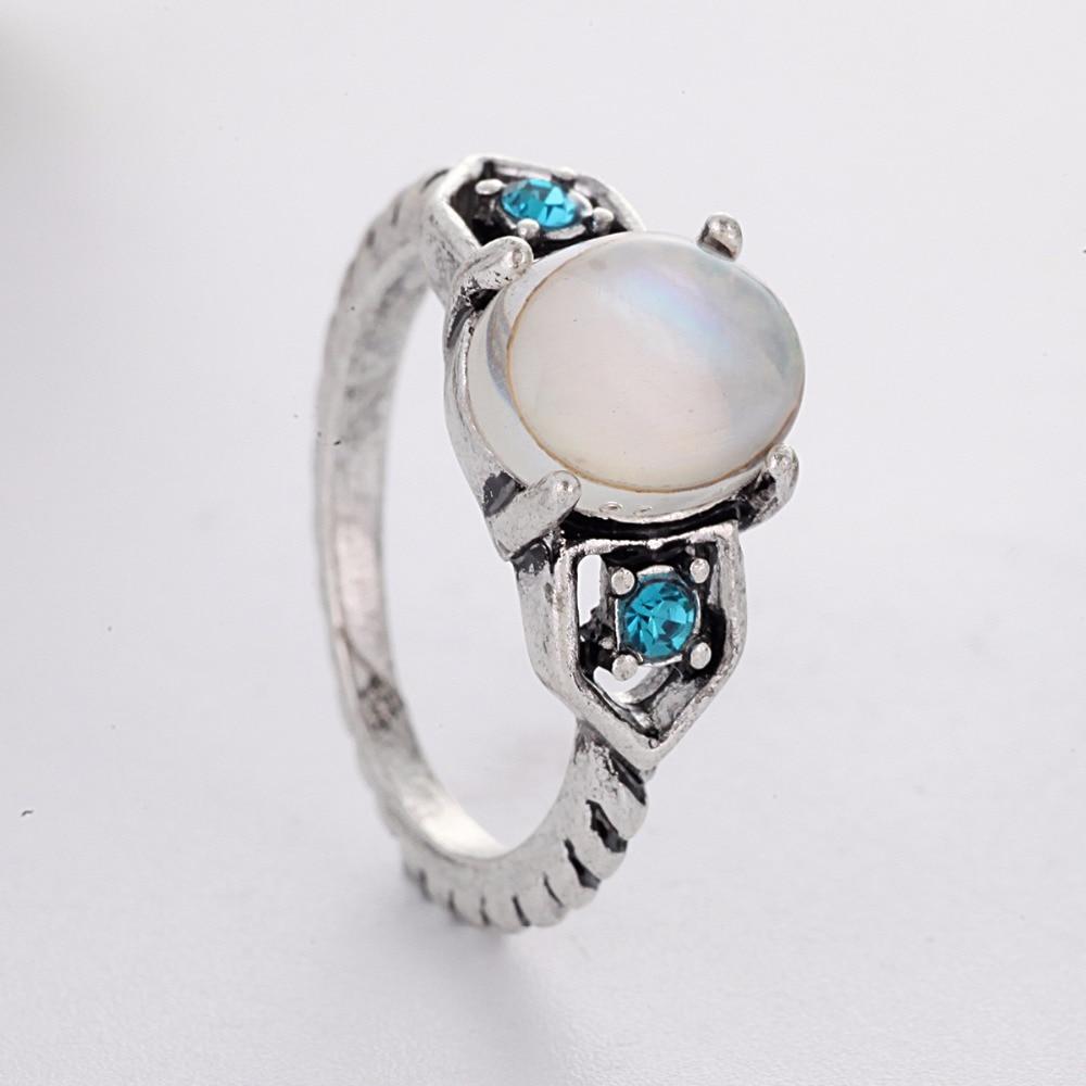 Icy Blue Moonstone Ring