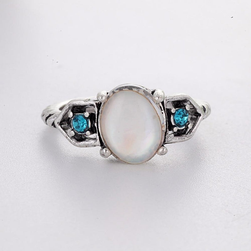 Icy Blue Moonstone Ring